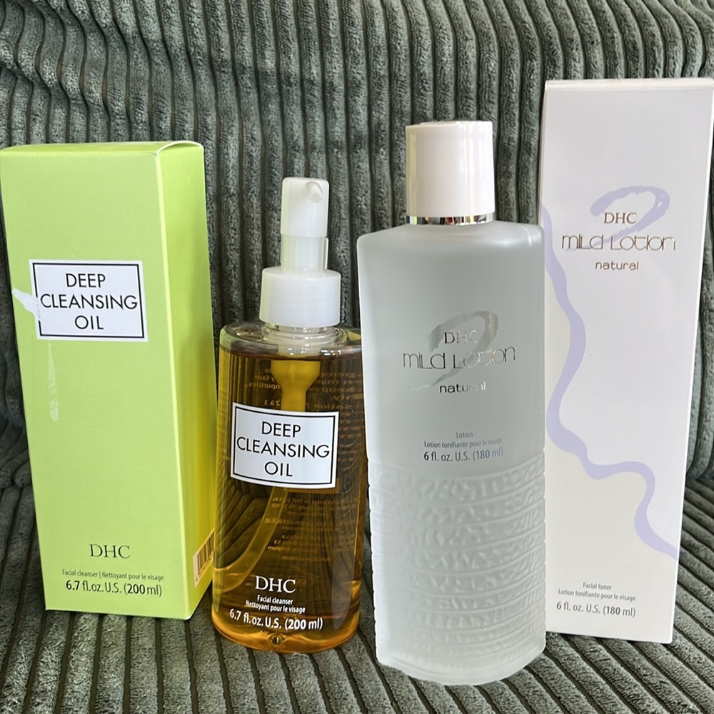 DHC | Full Size Set: Deep Cleansing Oil (6.7 oz) and Mild Lotion (6oz) | NIB
